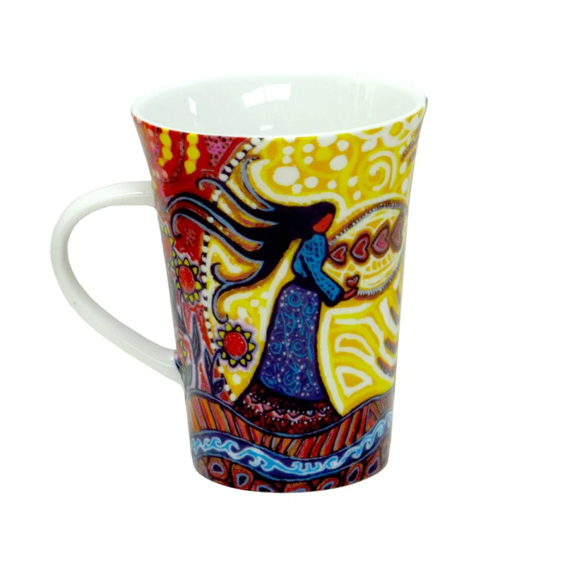 "Infinity Love" Porcelain Mug - 10 oz by Métis Artist, Leah Dorion