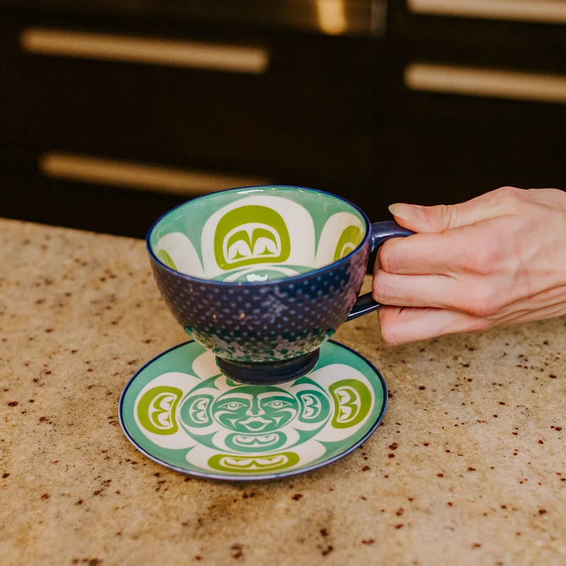 Moon Porcelain Mug, Design by Salish Native Artist Simone Diamond
