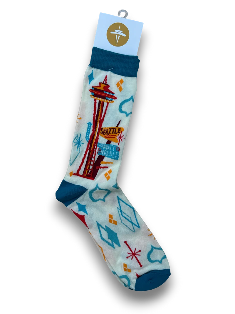 Retro Space Needle Socks