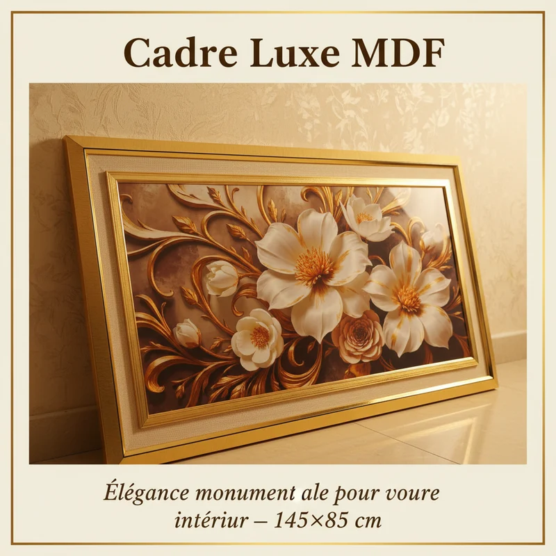 لوحة جدارية فاخرة MDF – 145×85 سم – باروكي