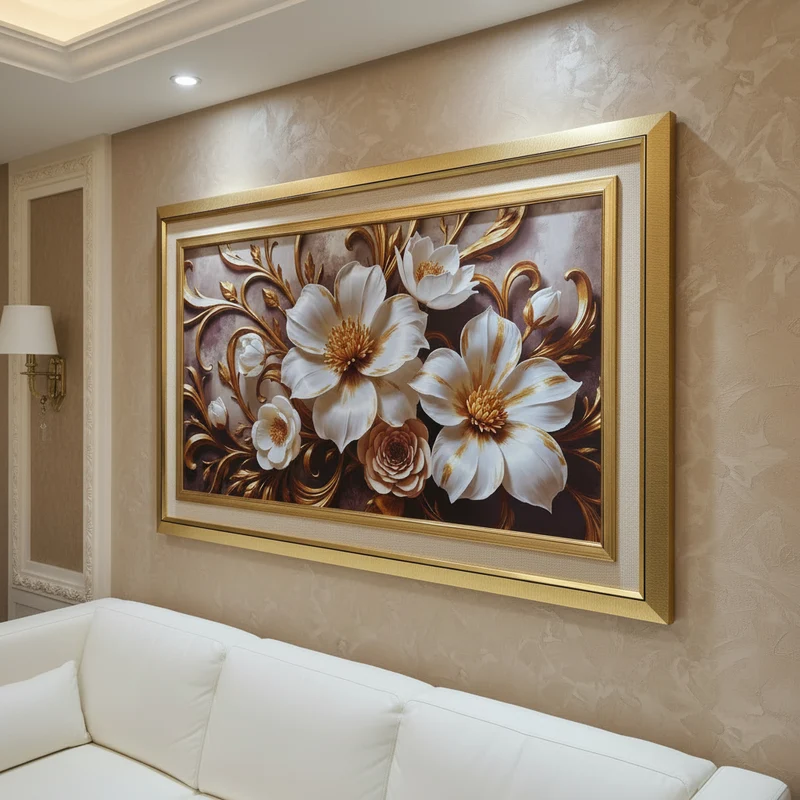 لوحة جدارية فاخرة MDF – 145×85 سم – باروكي