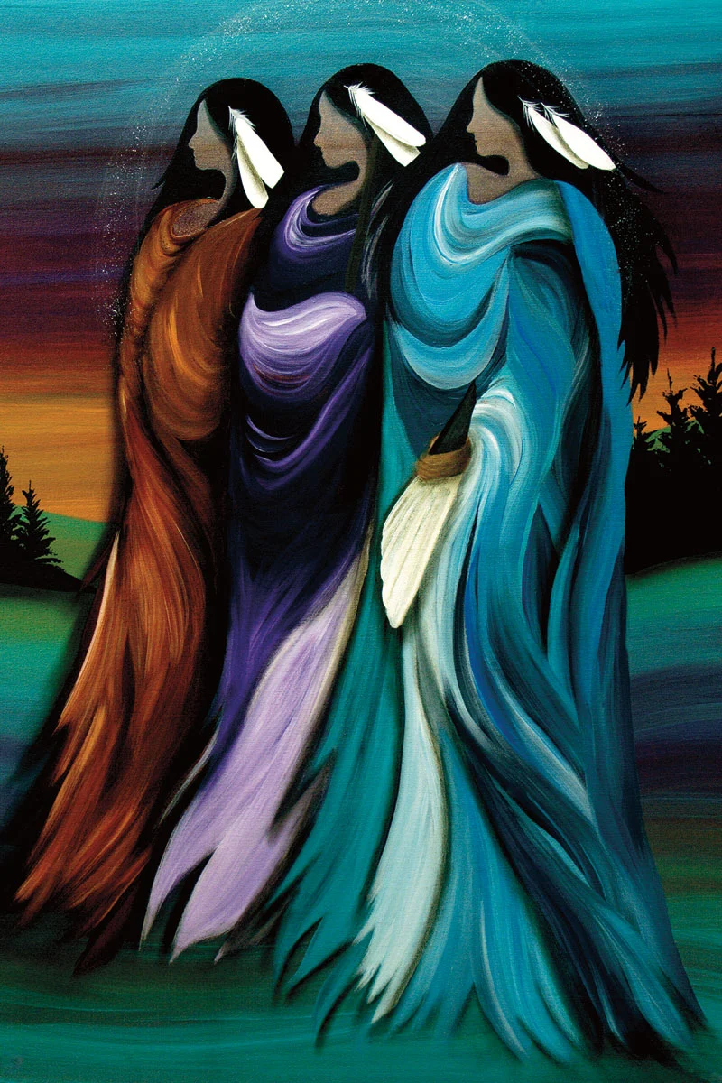 "Three Sisters" Wall Art by Cree artist Betty Albert