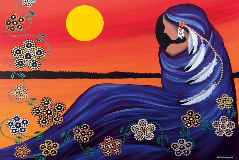 "Evening Sun Woman" Wall Art by Cree artist Betty Albert