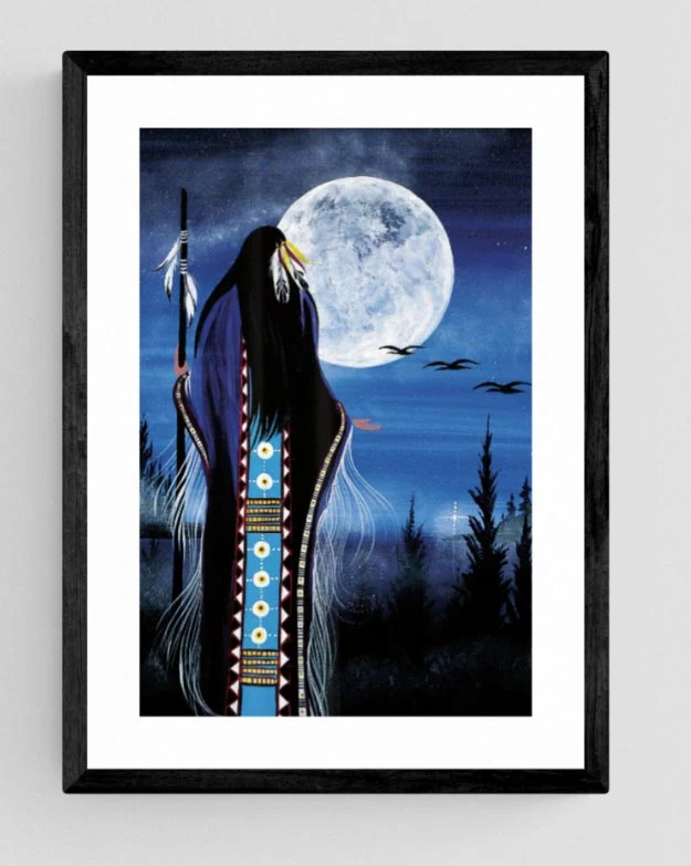 Evening Star Woman Wall Art by Cree artist Betty Albert