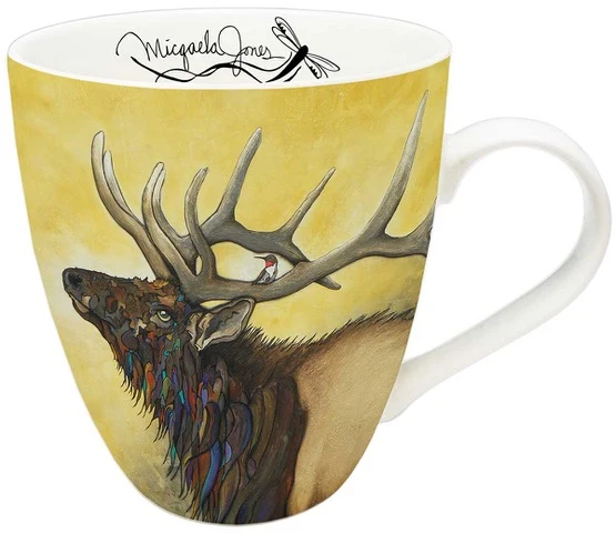 "Elk" 18 oz Mug with artwork by Indigenous Artist, Micqaela Jones