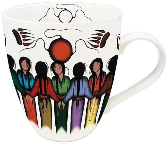 "Community Strength" 18 oz mug by Native Artist, Simone McLeod