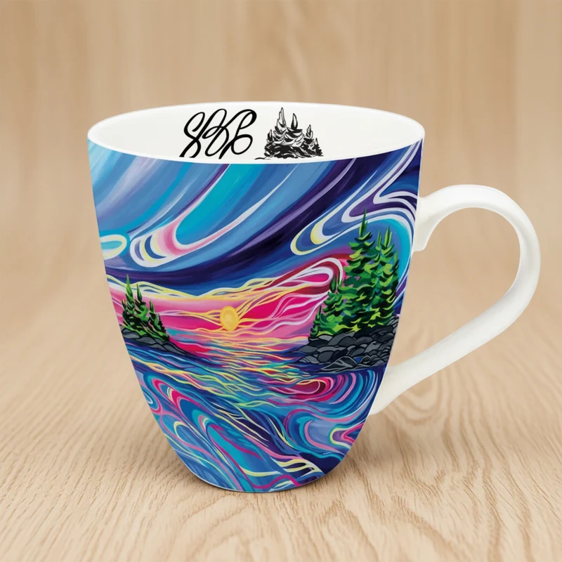 "Reflect & Grow with Love" 18 oz mug by Indigenous Artist Shawna Boulette Grapentine