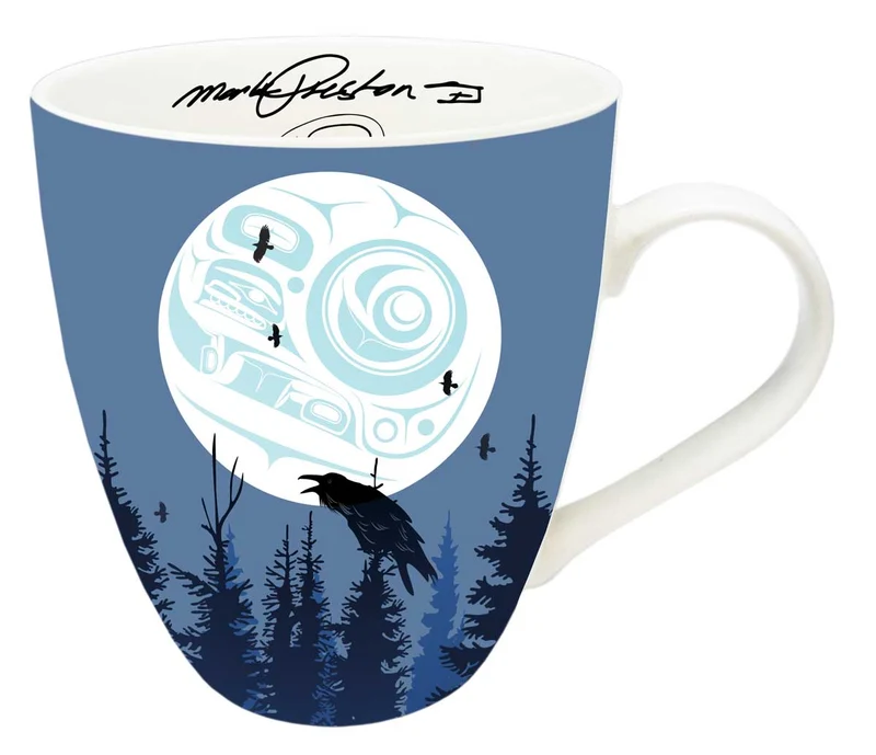 "Raven Moon" 18 oz Mug by Tlingit Native artist Mark Preston