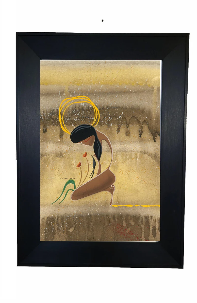 Wall Art - Homage to a Flower by Indigenous Artist Rick Beaver