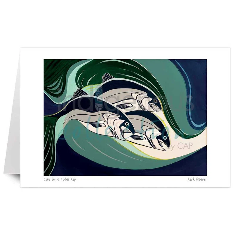 Wall Art - Coho in a Rip Tide by Indigenous Artist Rick Beaver