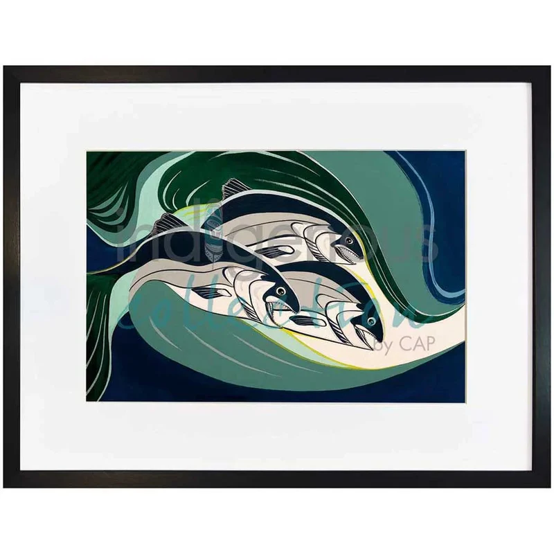 Wall Art - Coho in a Rip Tide by Indigenous Artist Rick Beaver