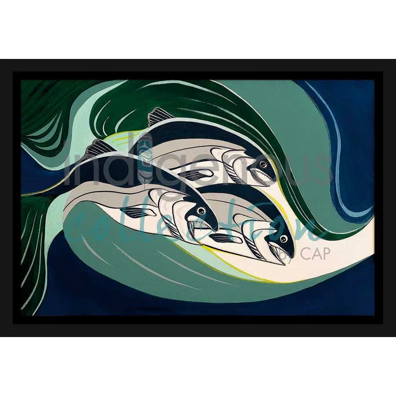 Wall Art - Coho in a Rip Tide by Indigenous Artist Rick Beaver
