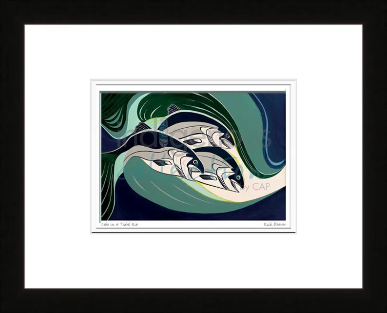 Wall Art - Coho in a Rip Tide by Indigenous Artist Rick Beaver