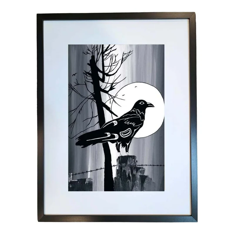 "Full Moon Raven" by Kwakwaka’wakw and French Canadian artist, Diane Levesque