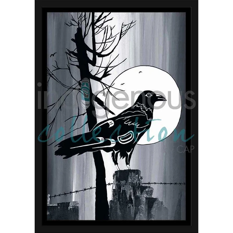 "Full Moon Raven" by Kwakwaka’wakw and French Canadian artist, Diane Levesque
