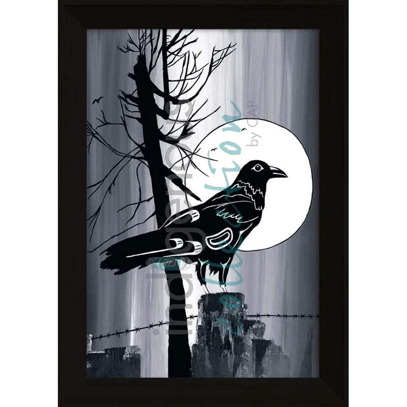 "Full Moon Raven" by Kwakwaka’wakw and French Canadian artist, Diane Levesque