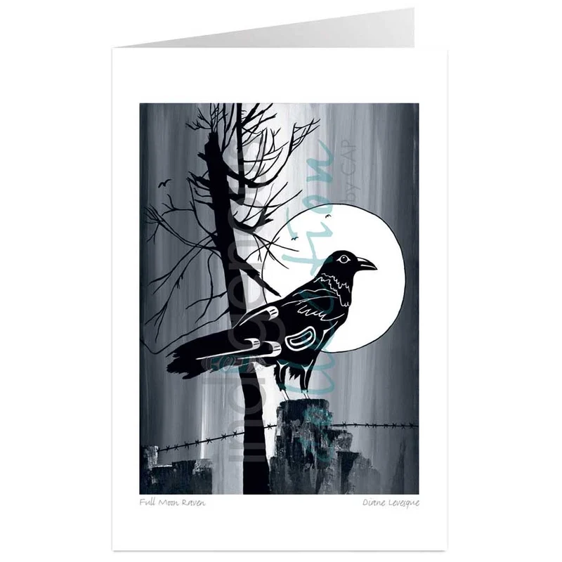 "Full Moon Raven" by Kwakwaka’wakw and French Canadian artist, Diane Levesque