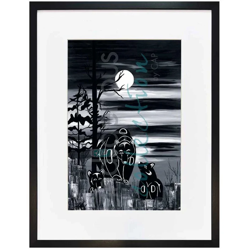 "Bear and Cubs" by Kwakwaka’wakw and French Canadian artist, Diane Levesque