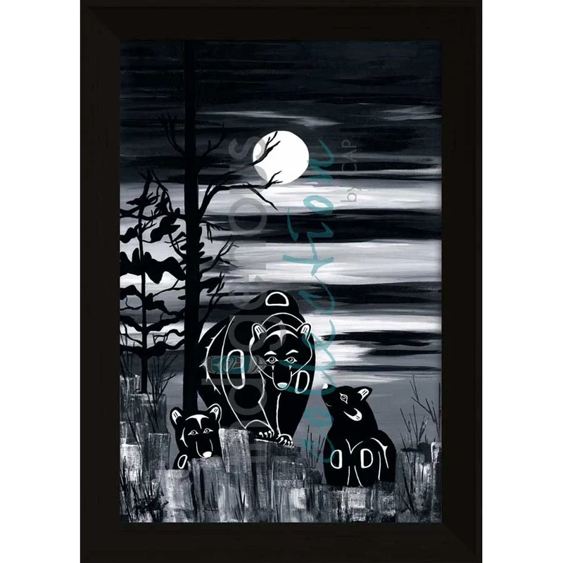 "Bear and Cubs" by Kwakwaka’wakw and French Canadian artist, Diane Levesque