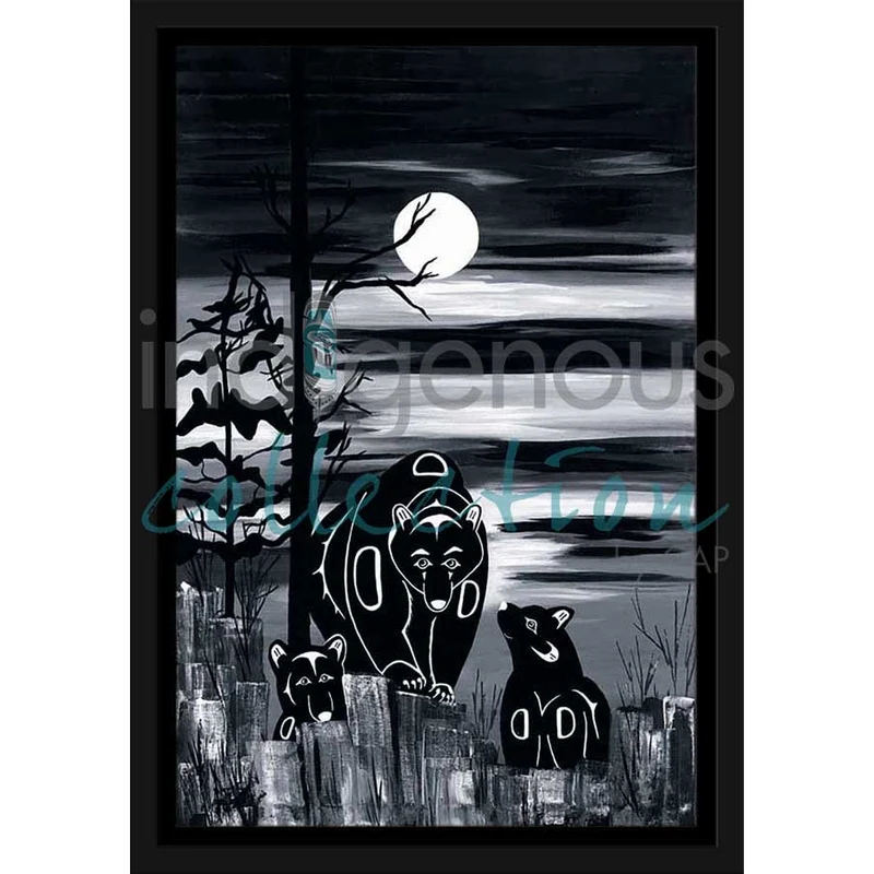 "Bear and Cubs" by Kwakwaka’wakw and French Canadian artist, Diane Levesque