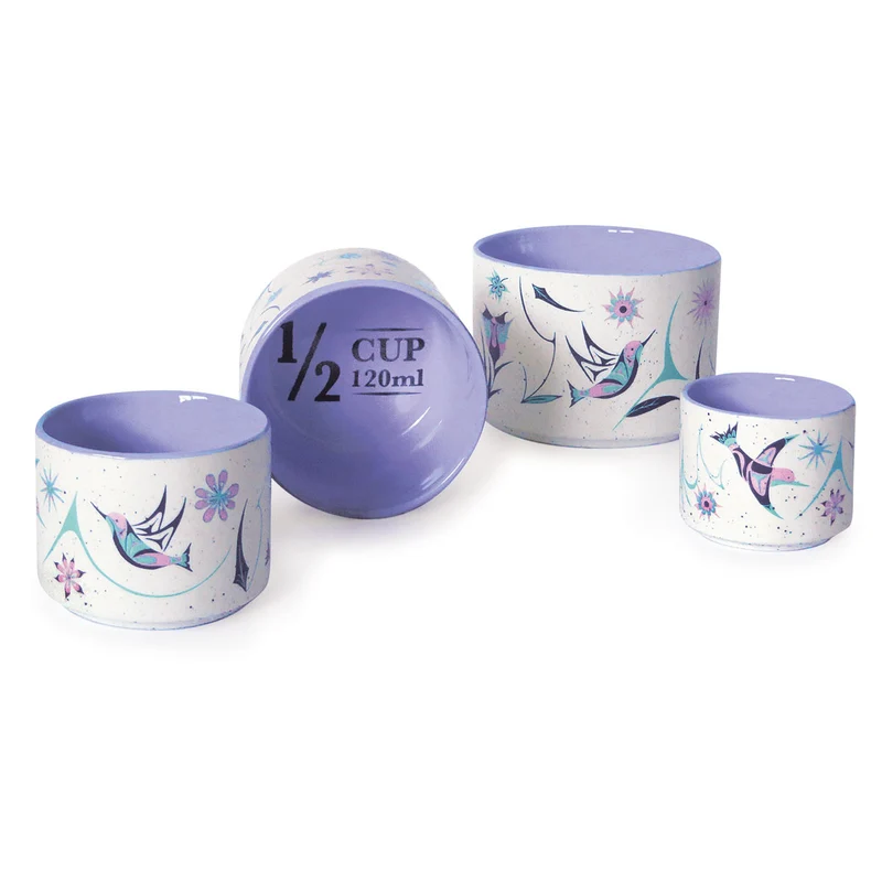 Measuring / Condiment cup set - Hummingbirds by Native artist, Nicole La Rock