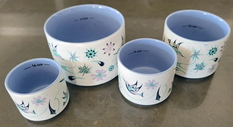 Measuring / Condiment cup set - Hummingbirds by Native artist, Nicole La Rock