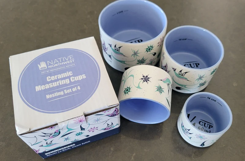 Measuring / Condiment cup set - Hummingbirds by Native artist, Nicole La Rock