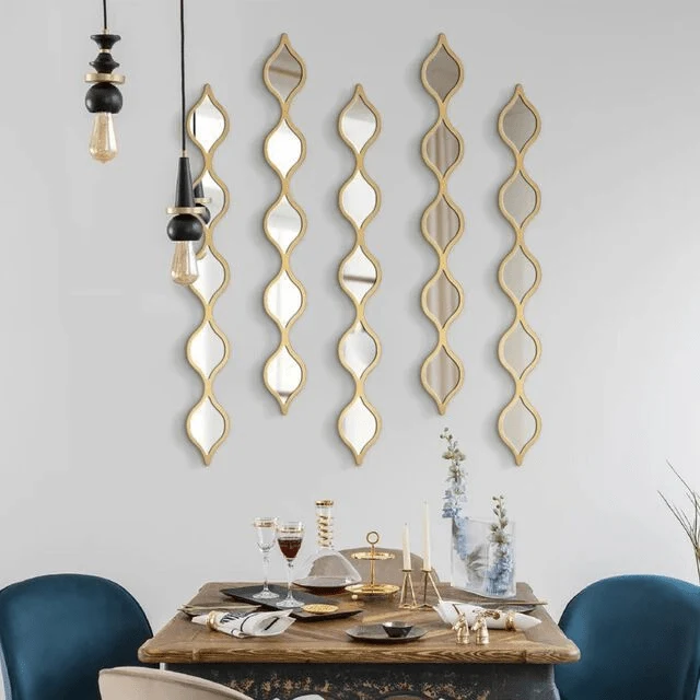 مرايا ديكور حائط 90×30 سم - تصميم شرقي أنيق -