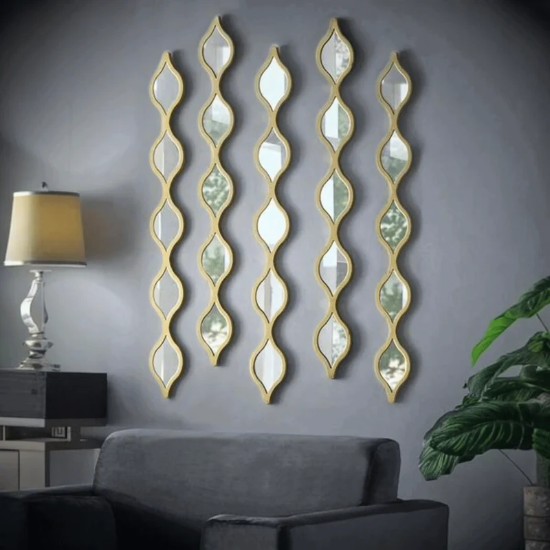 مرايا ديكور حائط 90×30 سم - تصميم شرقي أنيق -