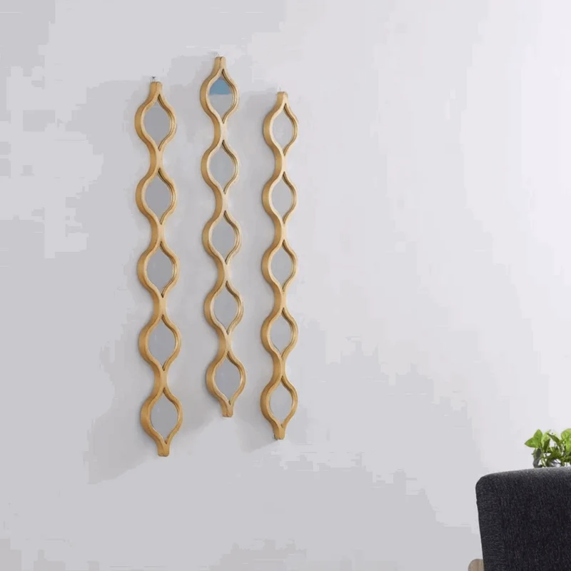 مرايا ديكور حائط 90×30 سم - تصميم شرقي أنيق -