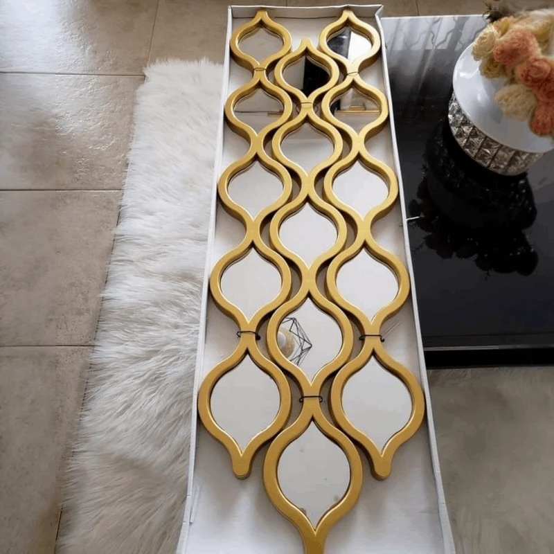 مرايا ديكور حائط 90×30 سم - تصميم شرقي أنيق -