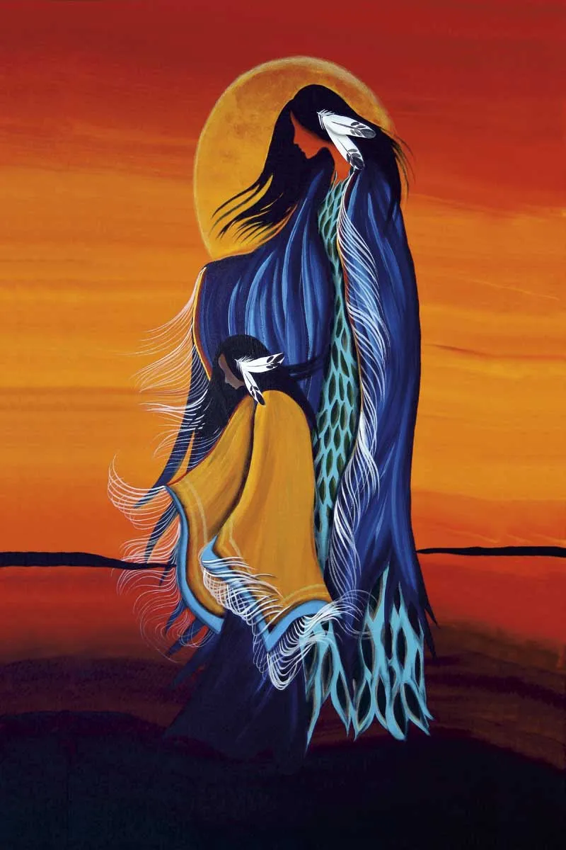 Mother and Daughter Wall Art by Cree artist Betty Albert