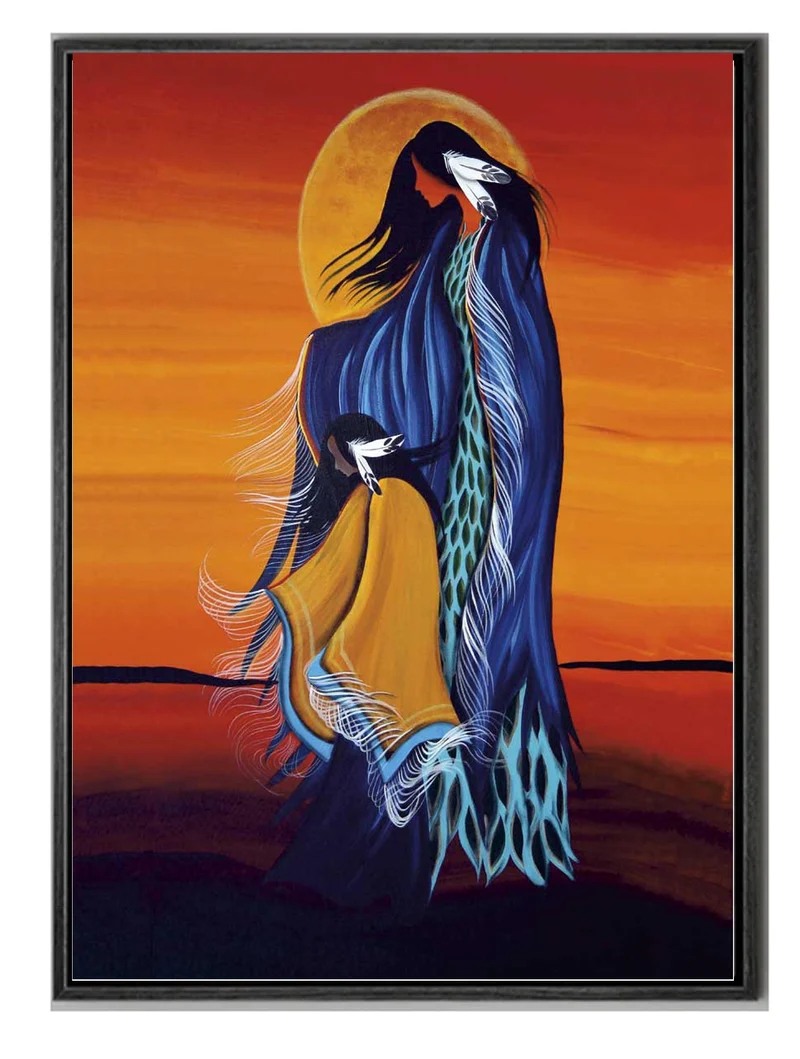 Mother and Daughter Wall Art by Cree artist Betty Albert