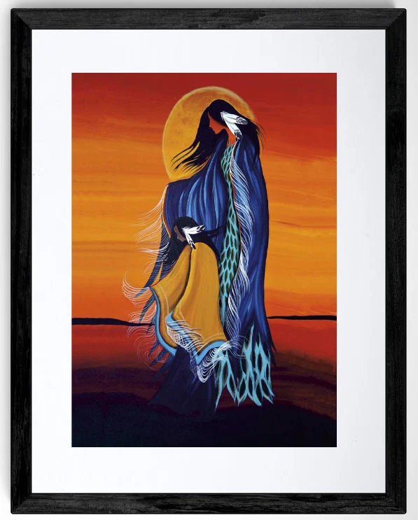 Mother and Daughter Wall Art by Cree artist Betty Albert
