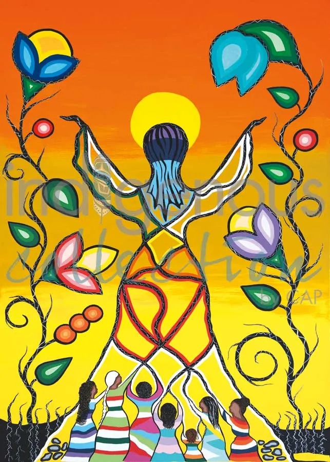 Women Rising with Grandmothers Wall Art by Indigenous artist, Dawn Chartrand
