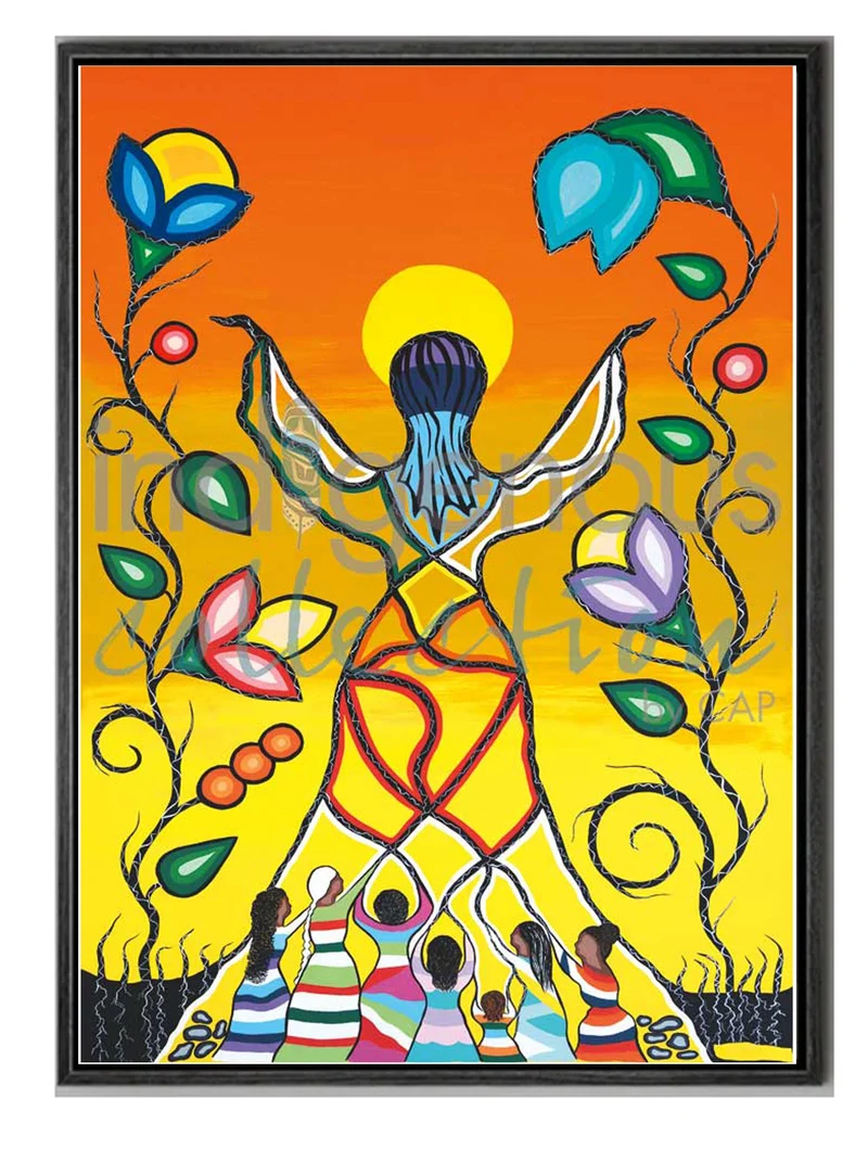 Women Rising with Grandmothers Wall Art by Indigenous artist, Dawn Chartrand