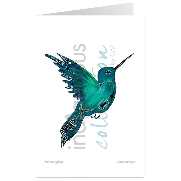 Hummingbird by Kwakwaka’wakw and French Canadian artist, Diane Levesque