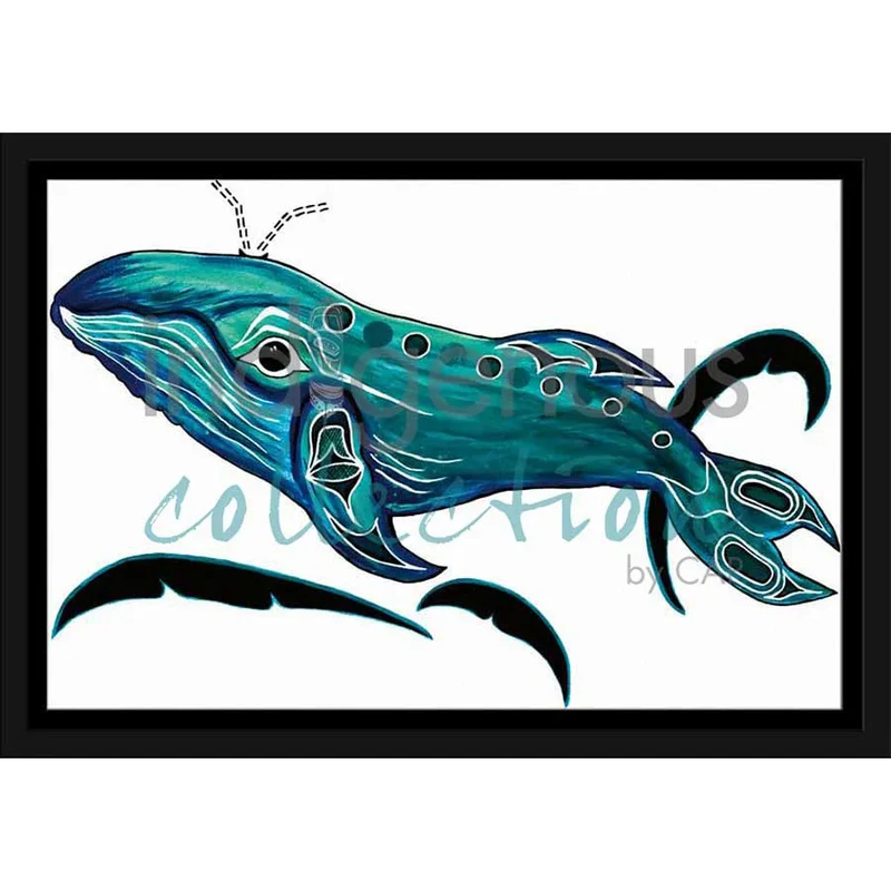 Whale by Kwakwaka’wakw and French Canadian artist, Diane Levesque