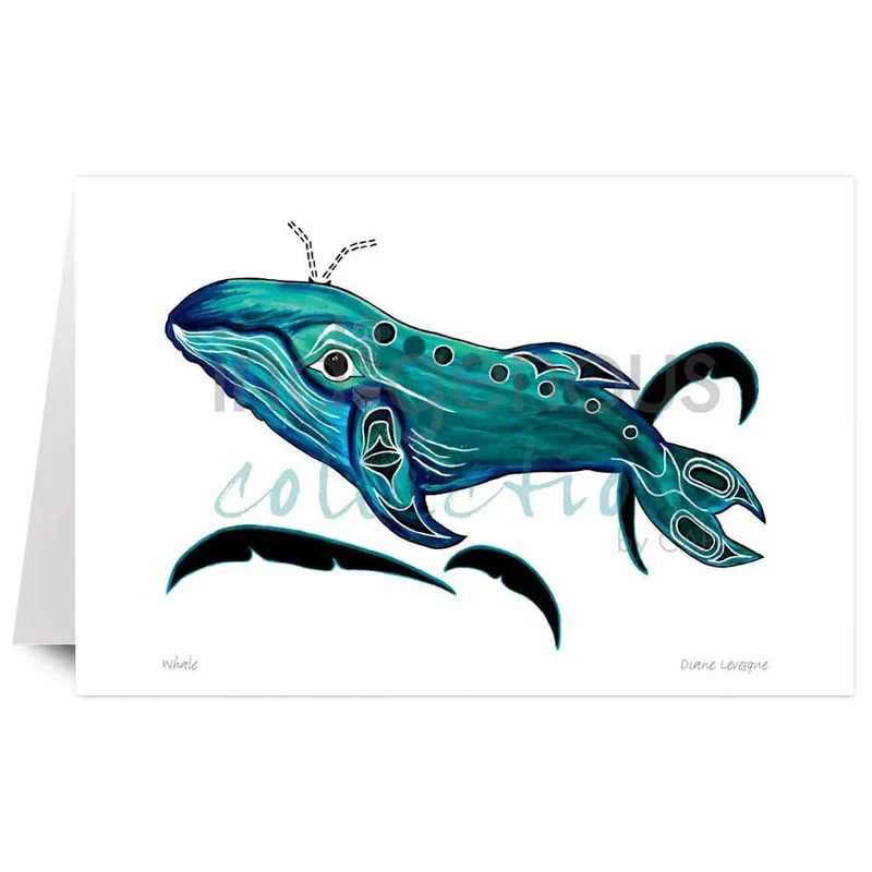 Whale by Kwakwaka’wakw and French Canadian artist, Diane Levesque