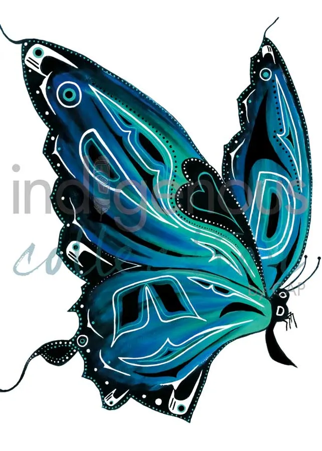 Butterfly by Kwakwaka’wakw artist Diane Levesque