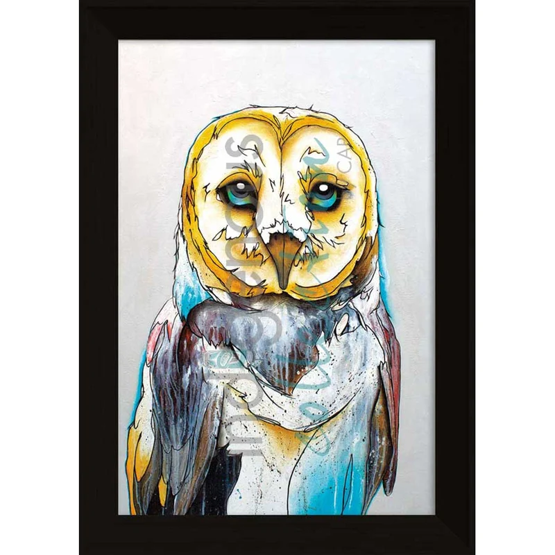 "Barn Owl" Wall Art, artwork by Indigenous artist Micqaela Jones