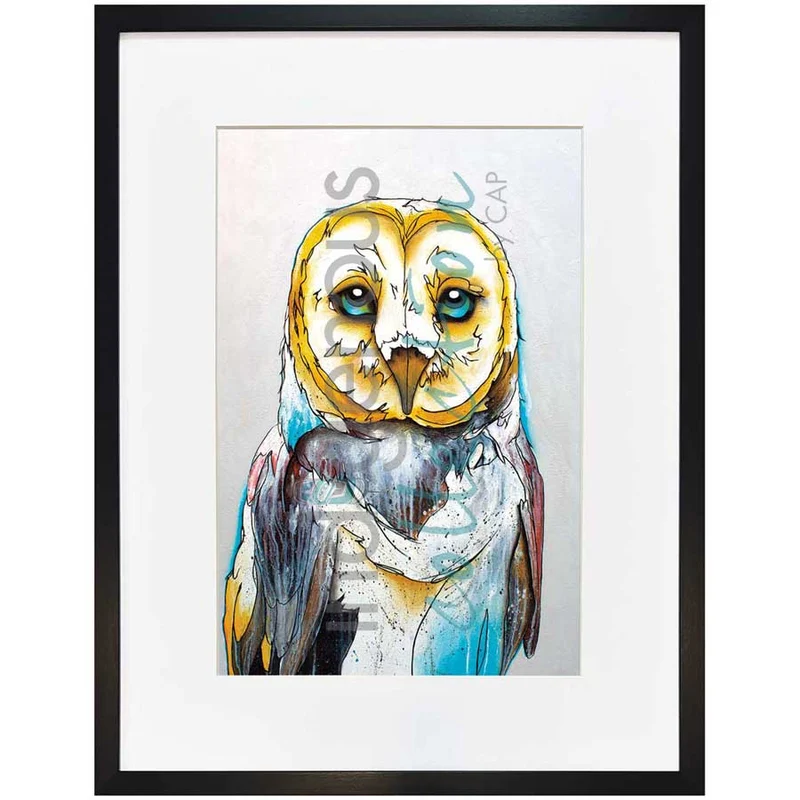 "Barn Owl" Wall Art, artwork by Indigenous artist Micqaela Jones