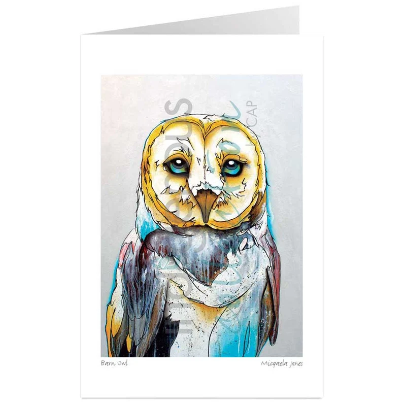 "Barn Owl" Wall Art, artwork by Indigenous artist Micqaela Jones