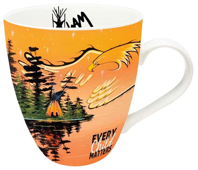 "Every Child Matters" 18 oz mug - artwork by Indigenous Artist William Monague