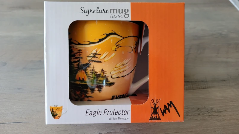 "Every Child Matters" 18 oz mug - artwork by Indigenous Artist William Monague