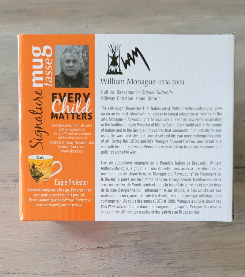 "Every Child Matters" 18 oz mug - artwork by Indigenous Artist William Monague