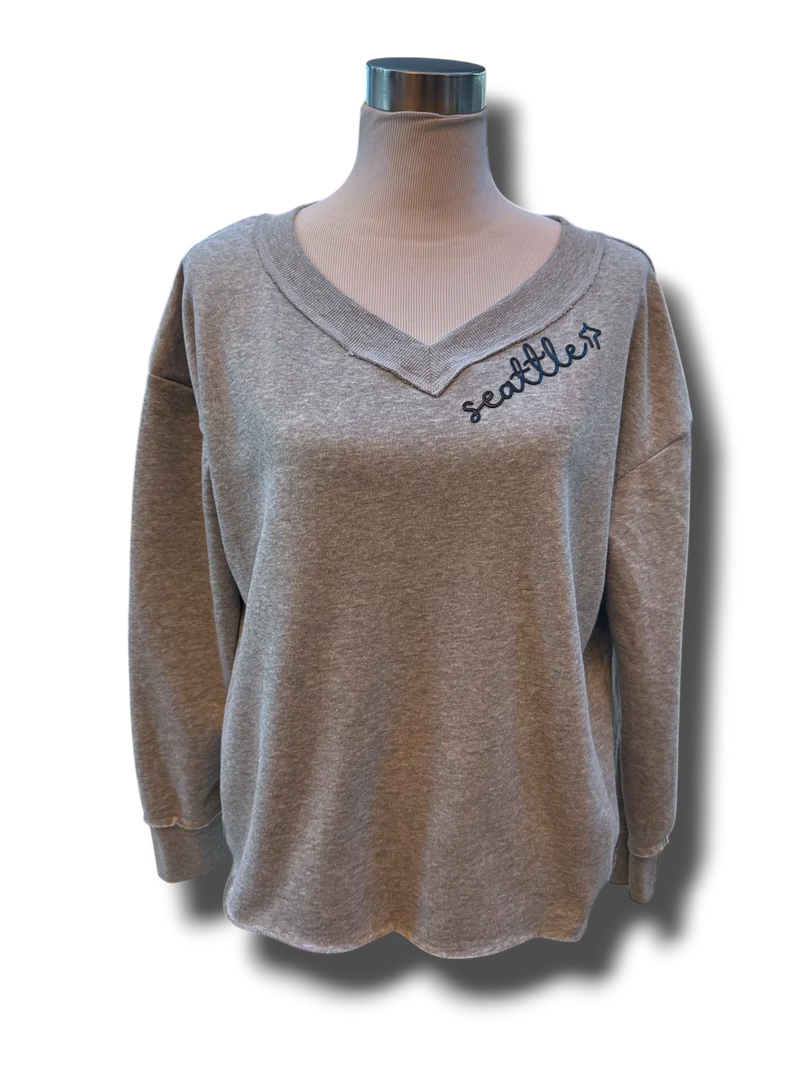 Seattle V Neck Sweatshirt