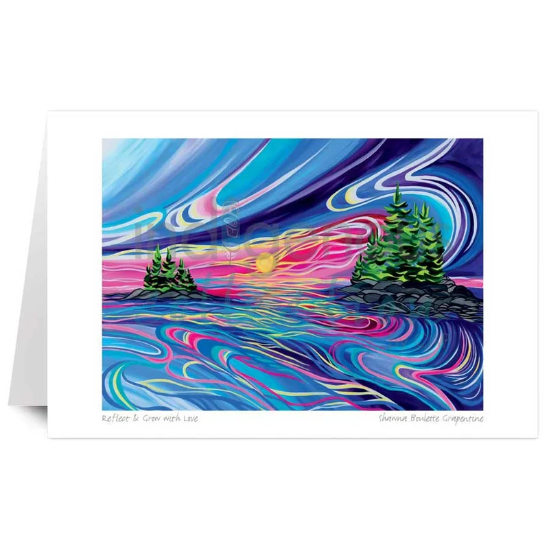 Reflect and Grow With Love Wall Art by Shawna Boulette Grapentine | Indigenous Art Print Canada
