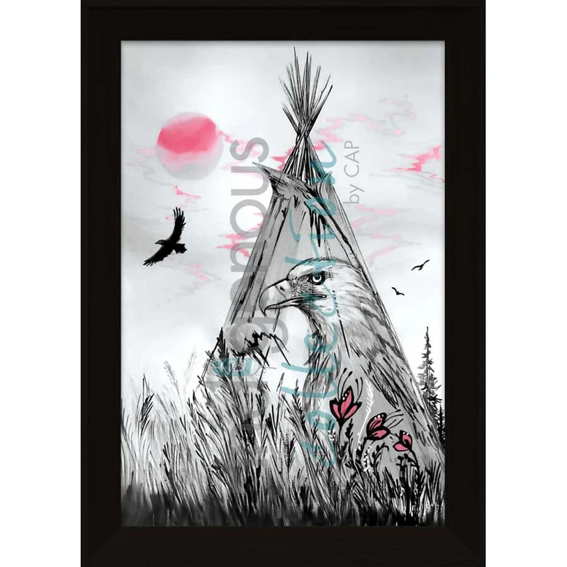 Sacred Eagle Wall Art by Karen Erickson | Indigenous Art Print Canada