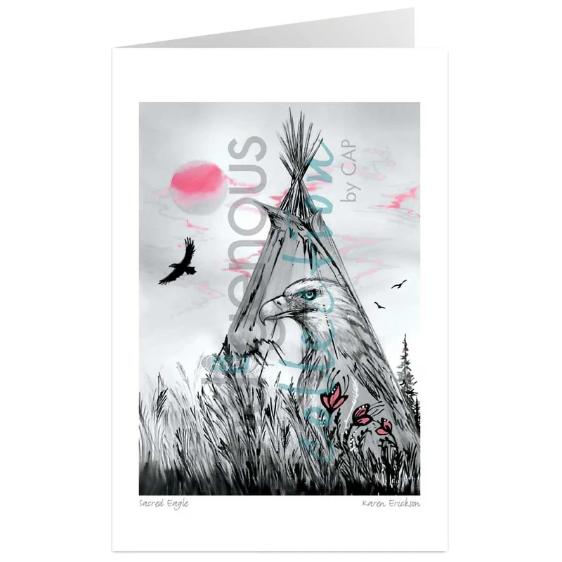 Sacred Eagle Wall Art by Karen Erickson | Indigenous Art Print Canada